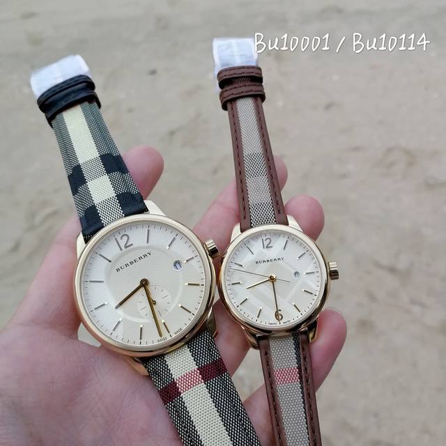 支持香港直邮 原厂正品货源 支持专柜验货 巴宝莉burberry 型号 Bu10001 Bu10114 表壳 316L精钢 机芯 原装瑞士金机 表带 编制尼龙牛